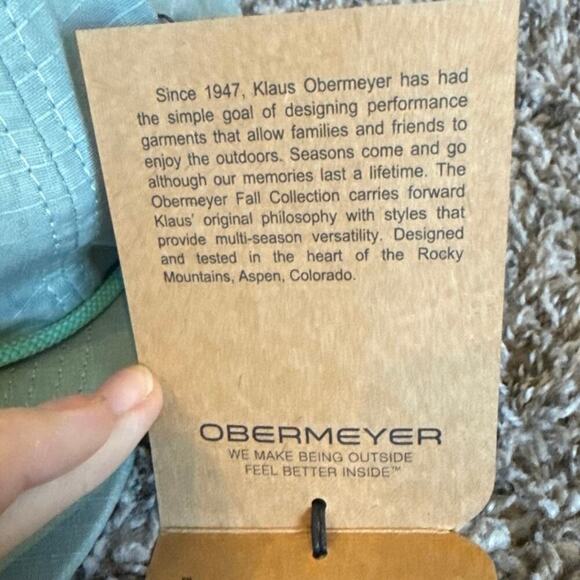 NWT Men’s Obermeyer Captain Adjustable SnapBack Hat Retro Blue Green - Picture 5 of 7